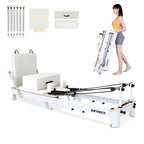 Joyrider Foldable Pilates Reformer Machine – Home Studio Aluminum Frame with German Piano Wire Springs & Jump Board, 480 lbs Capacity