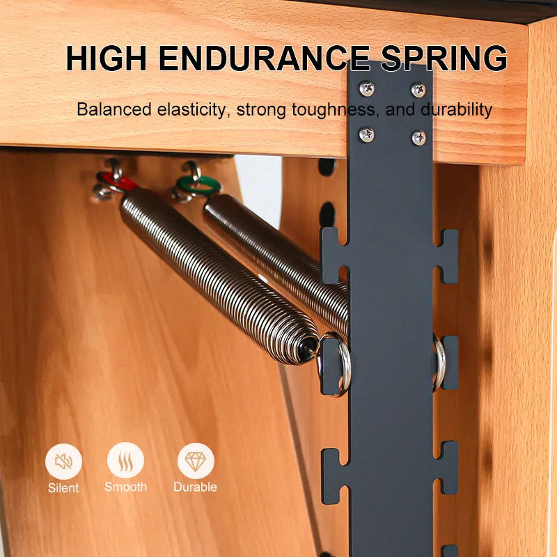 Close-up of the W80 Wunda chair's high-endurance color-coded resistance springs