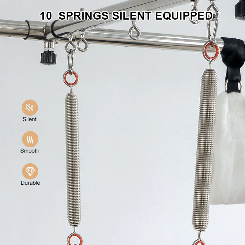 E60 Trampoline springs with text indicating '10 Springs Silent Equipped' 