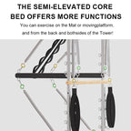Joyrider B92 Pilates Reformer with Half Tower Semi-elevated core bed offer more functions- You can exercise on the mat or moving platform, and fom the back bothsides of the tower