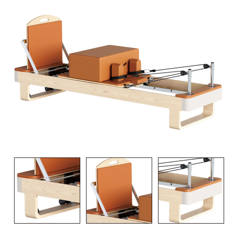 Premium Pilates Reformer - North American Maple Wood with German Springs