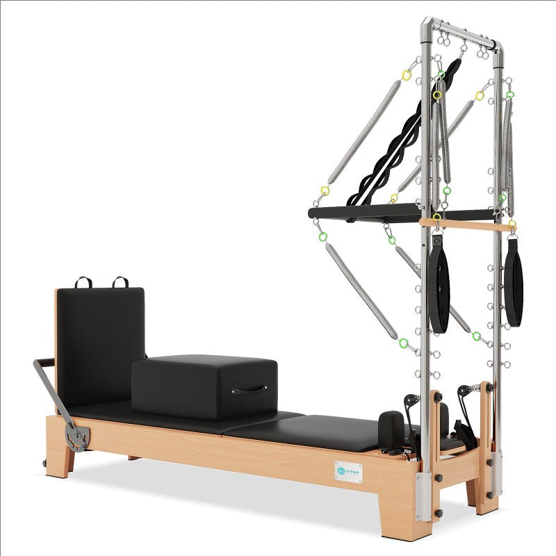 Joyrider Pilates Reformer with Half Tower Semi-elevated core bed Pilates reformer machine Black