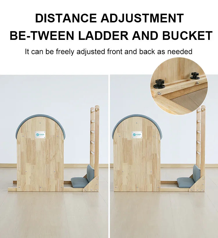 Joyrider ladder Barrel with adjustable distance between ladder and bucket, It can be freely adjust and back as needed.