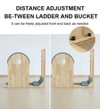 Joyrider ladder Barrel with adjustable distance between ladder and bucket, It can be freely adjust and back as needed.