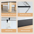 Pilates Reformer Cadillac Combo E60,  aluminum alloy gun barrel, durable tower frame, soft pull ring, and rebound sponge.