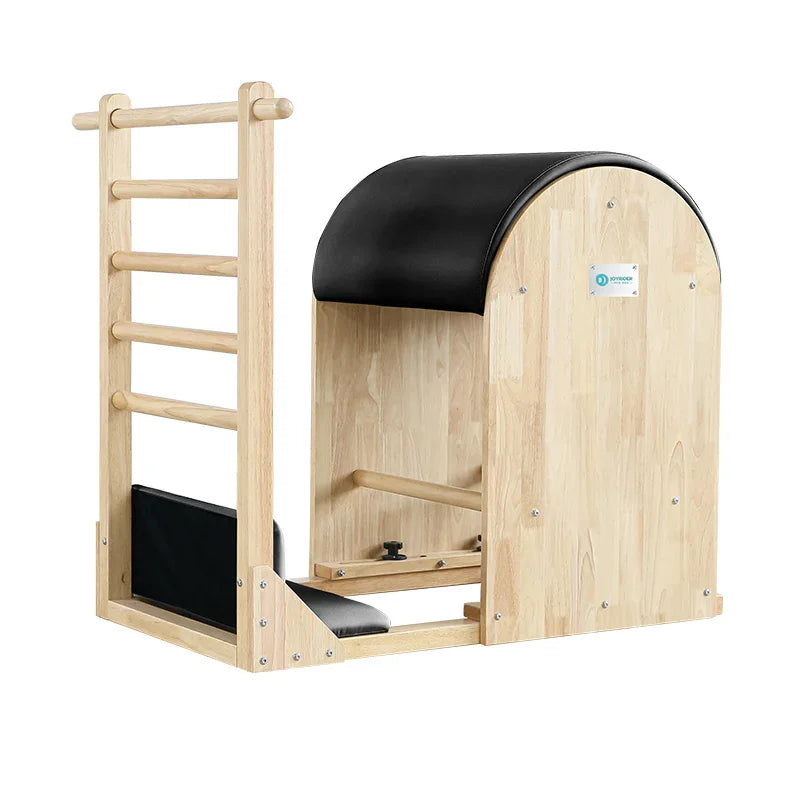 Wooden  ladder barrel rubberwood Black