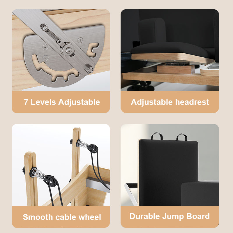 joyrider semi elevated core bed- adjustable levels7 , headrest, cable wheel, and jump board.